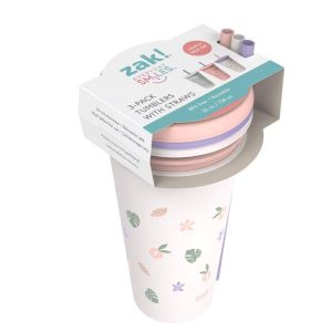3pk 25 fl oz Plastic Straw Tumbler Set