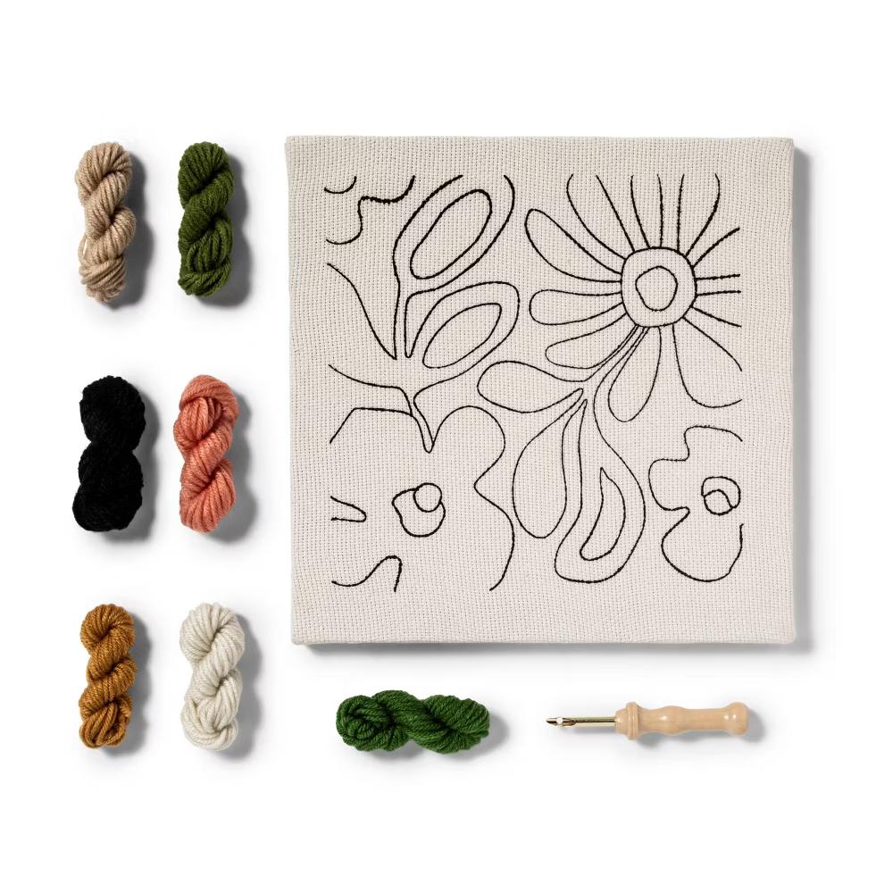 Punch Needling Canvas Kit - Needle Punch Craft Kit for Adults, Includes Yarn & Needle, Art & Design Theme - Image 3