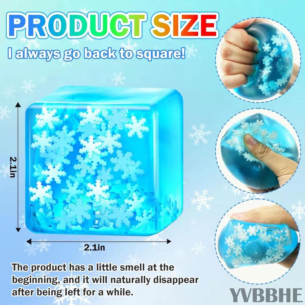 Link Snowflake Nice Cube -Sensory Squeeze Toy with Super Solid Squish 2pk