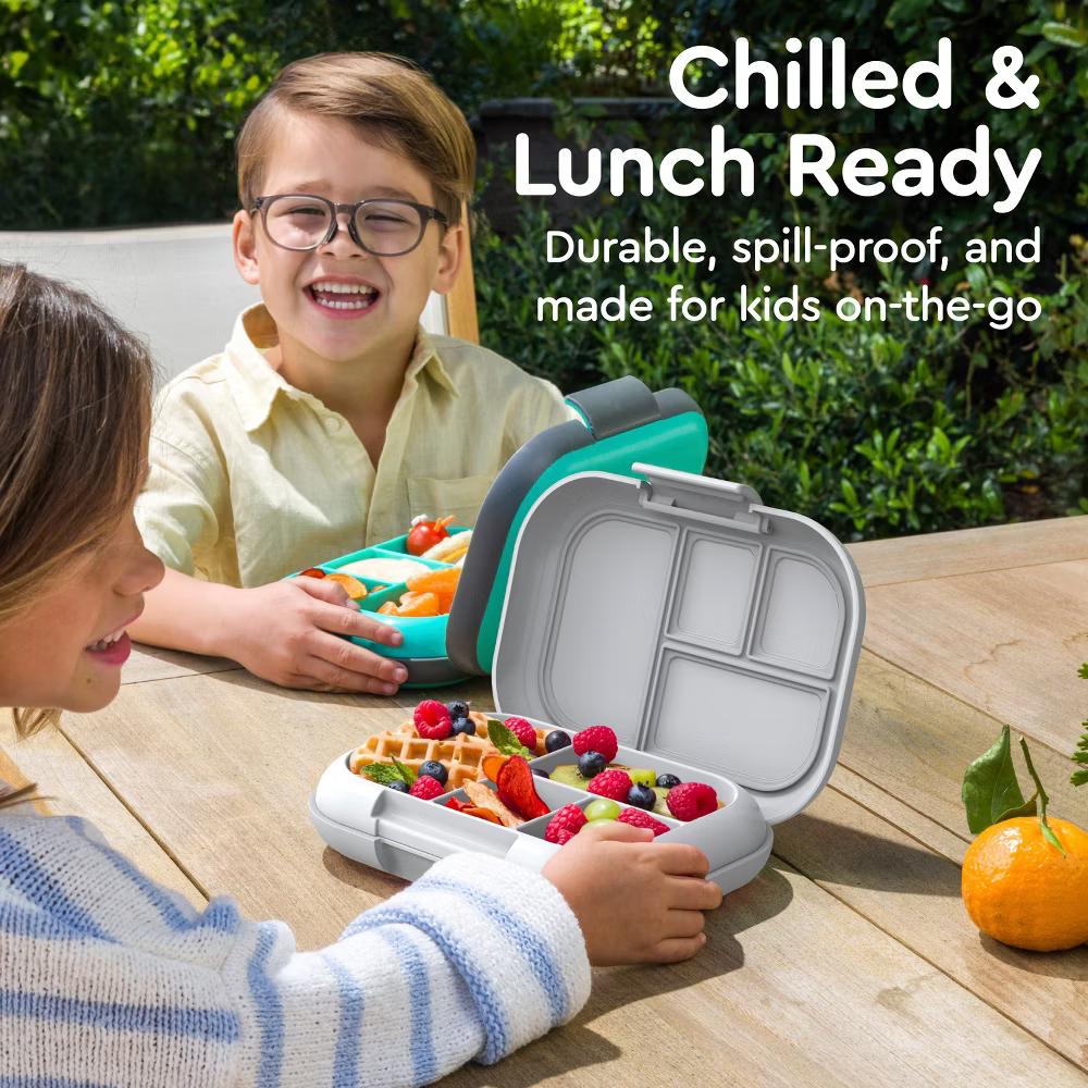 Kids' Chill Lunch Box, Bento-Style Solution, 4 Compartments & Removable Ice Pack - Image 55