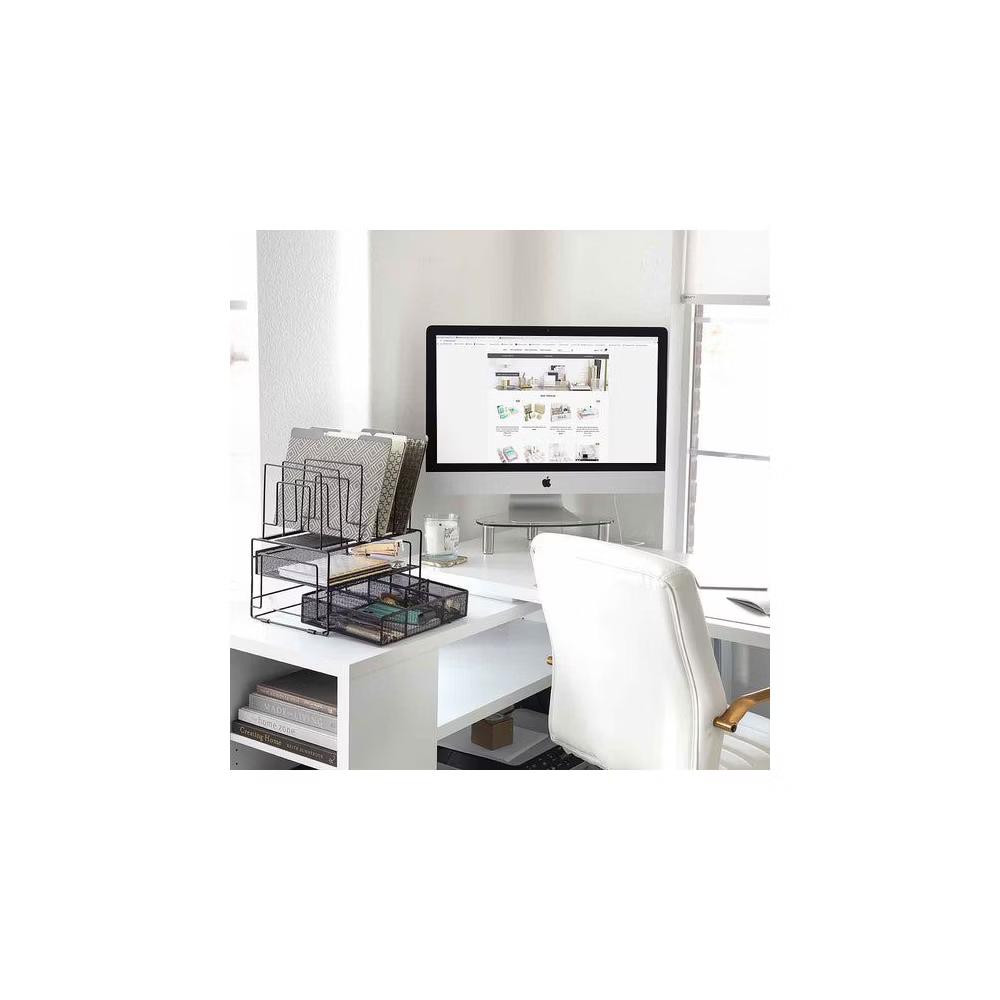 Blu Monaco Desk Organizer with File Sorters & Drawer - Image 7