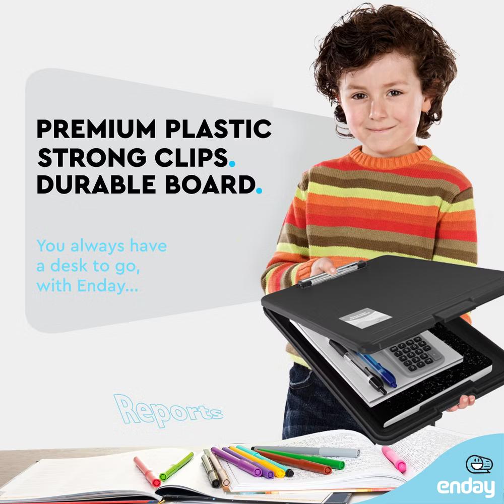 Clipboard with Storage, Letter Size Storage Clipboard with Compartments Case for Nurse Teachers Plastic Translucent Holds 100 Sheets - Image 4