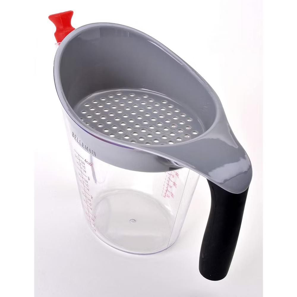 Bellemain 4-Cup Fat Separator & Measuring Cup | Strainer with Fat Stopper | 1 Liter Capacity - Image 2