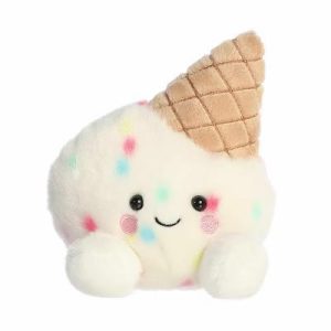 Mini Sprinkle Ice Cream Palm Pals Adorable Stuffed Animal White 4.5"