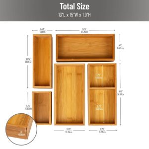 Rayon from Bamboo Desk Drawer Organizers Brown