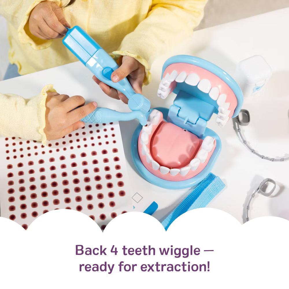 Super Smile Dentist Kit With Pretend Play Set of Teeth And Dental Accessories (25 Toy Pieces): Educational Tooth Care Role Play Set - Image 5
