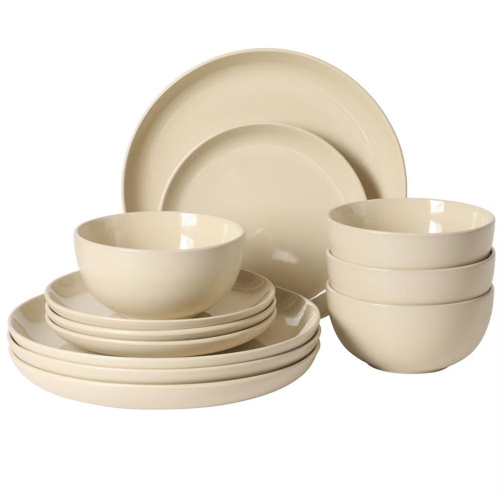 Rockaway 12 piece Dinnerware Set, Plates and Bowls Service for 4 - Image 19
