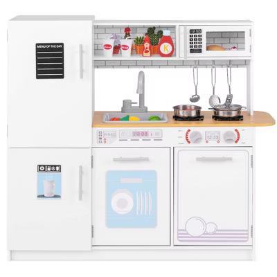 Kids Kitchen Play Set with Stove Removable Sink Oven Microwave Dish Washer
