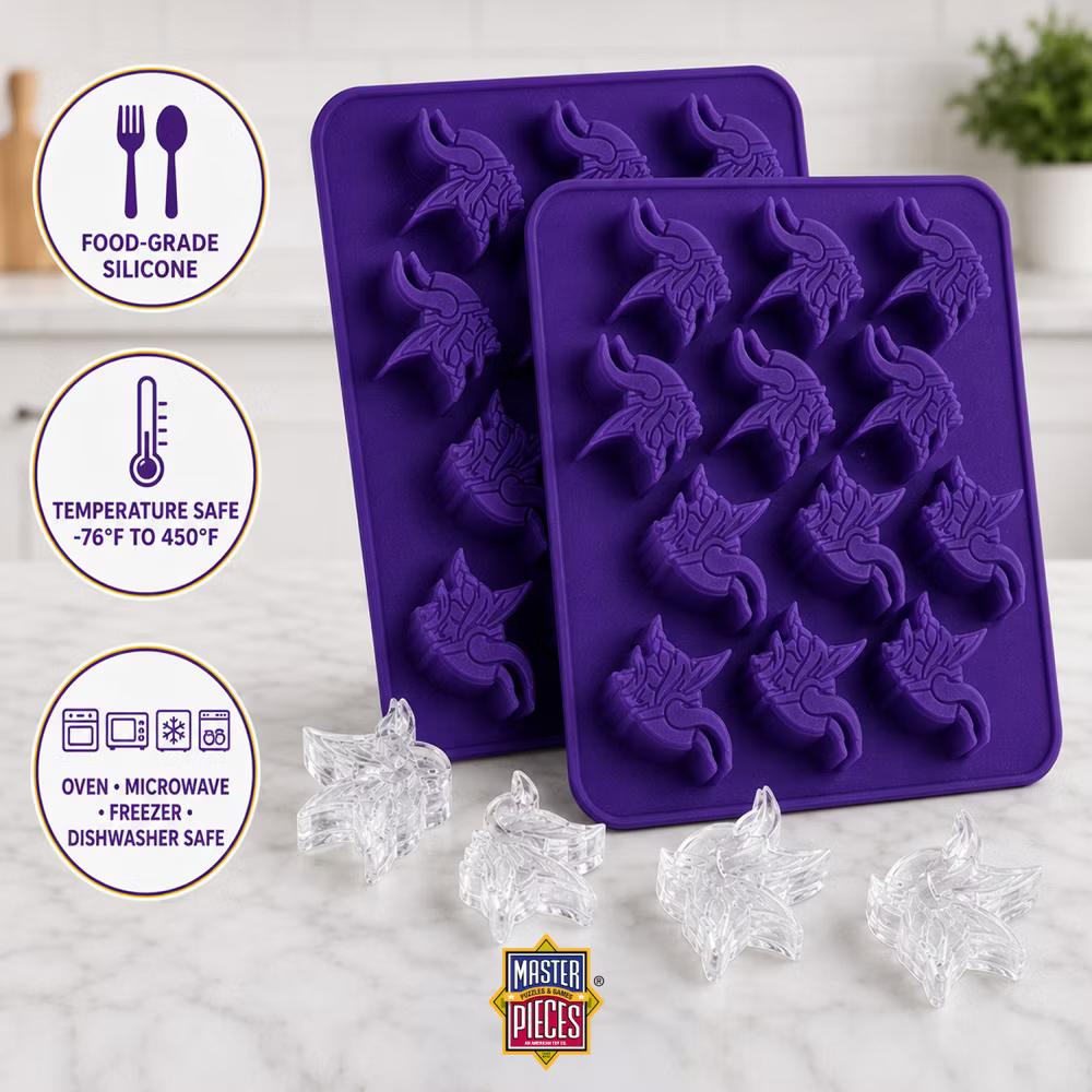 FanPans 2-Pack Team Ice Cube Trays - NFL Minnesota Vikings - Image 4