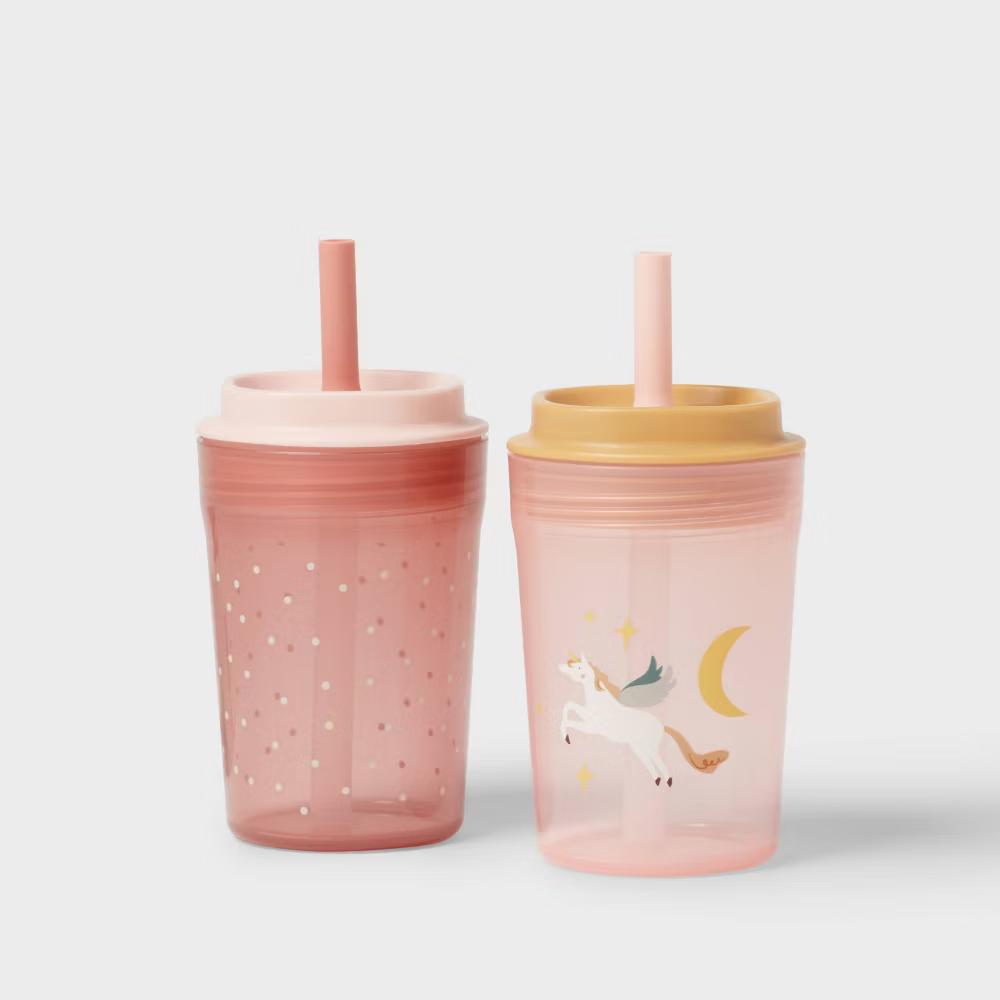 Kids' 14oz 2pk Single Wall Recycled Straw Tumblers - Image 4