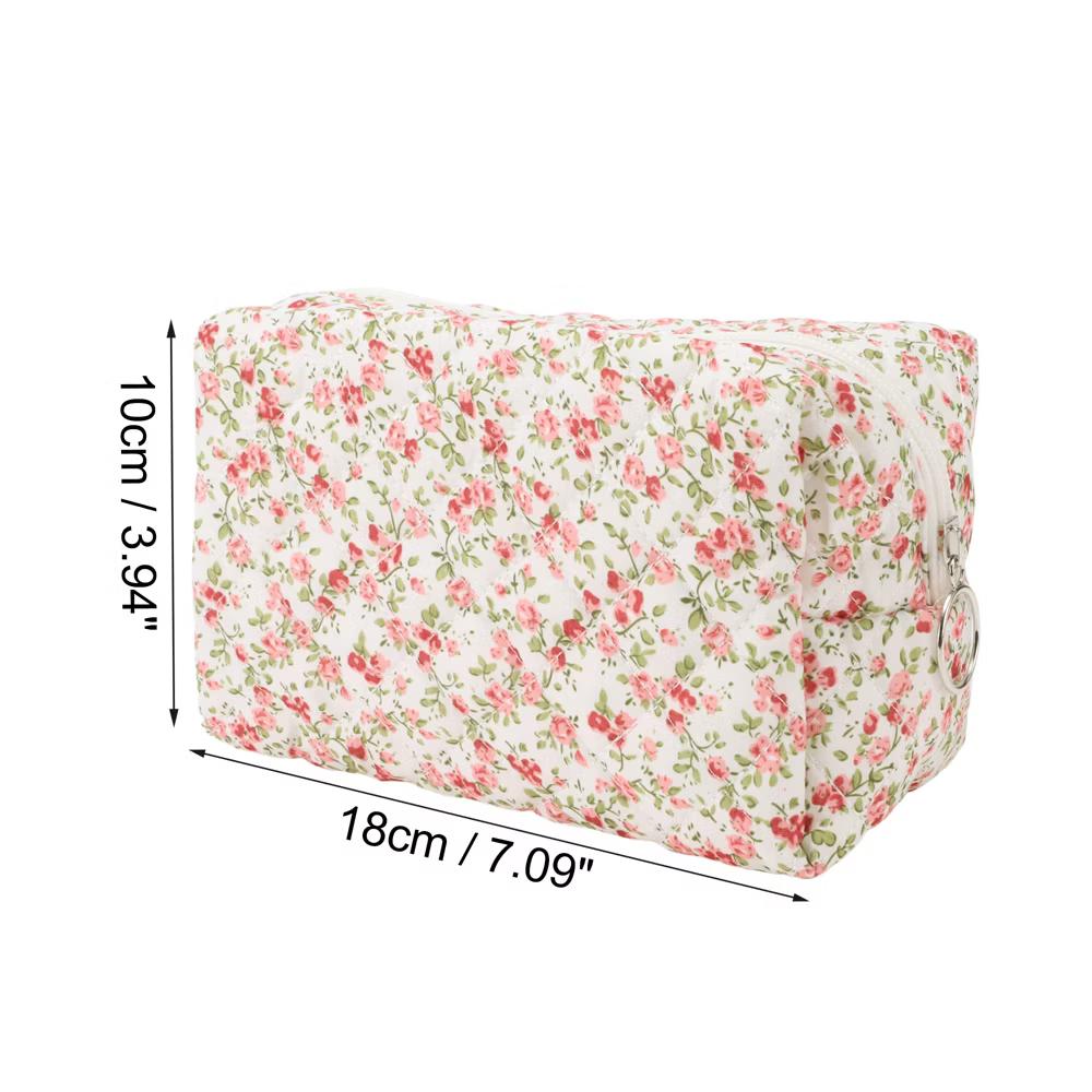 Women Portable Little Flower Pattern Makeup Bag 1 Pc - Image 13