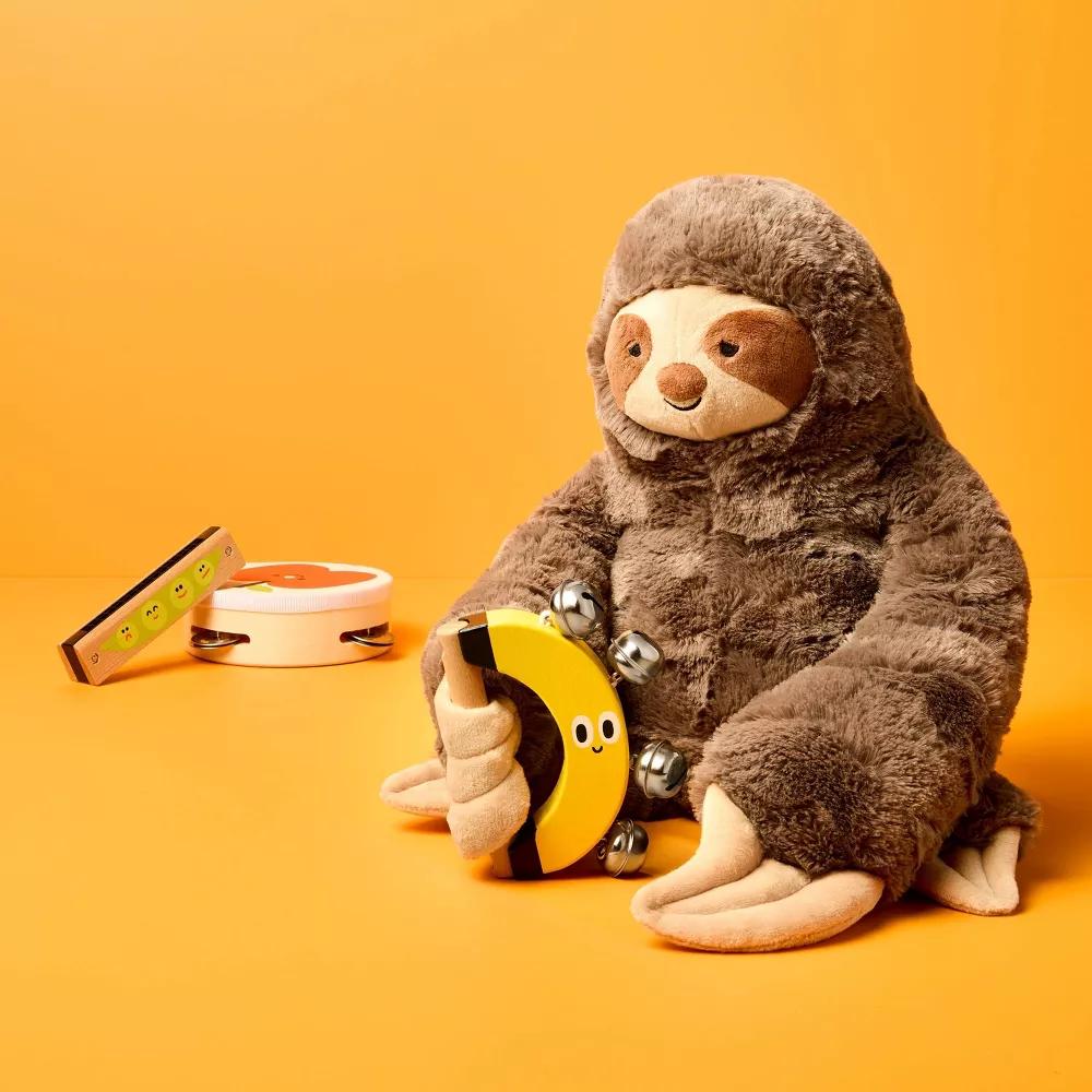 11" Sloth Stuffed Animal - Polyester, Zoo Animal, Ages 1+ - Image 4