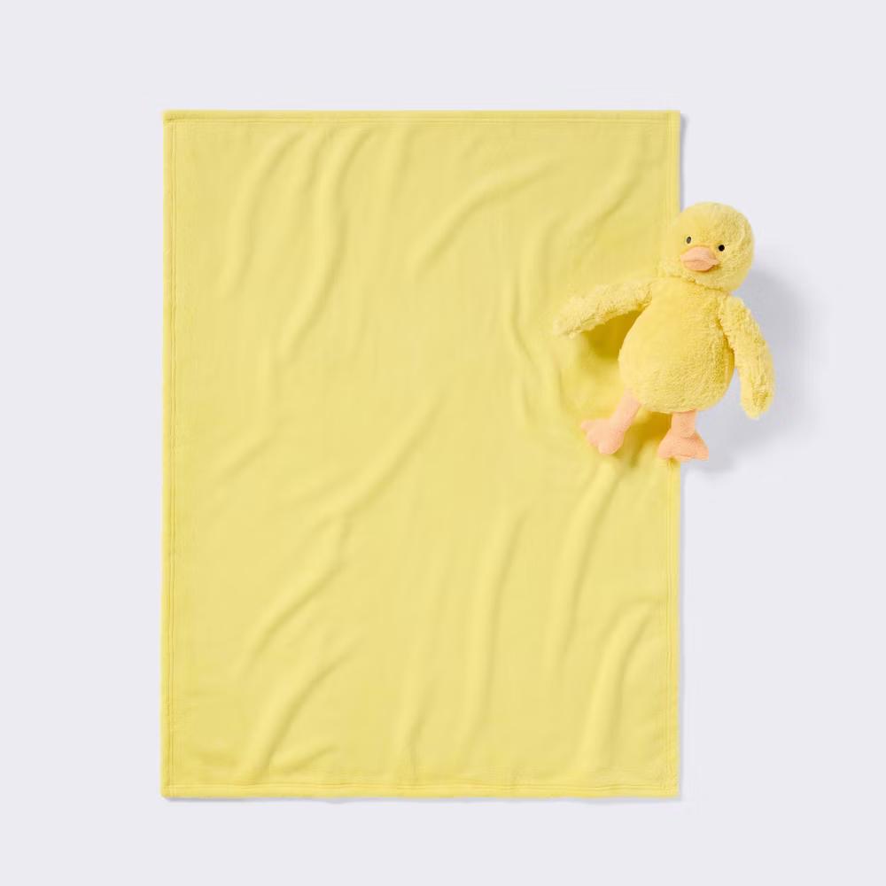 Plush Blanket with Soft Toy - Duck - Farm Animals Theme, 40" Height, 1.04 lbs Weight - Image 2