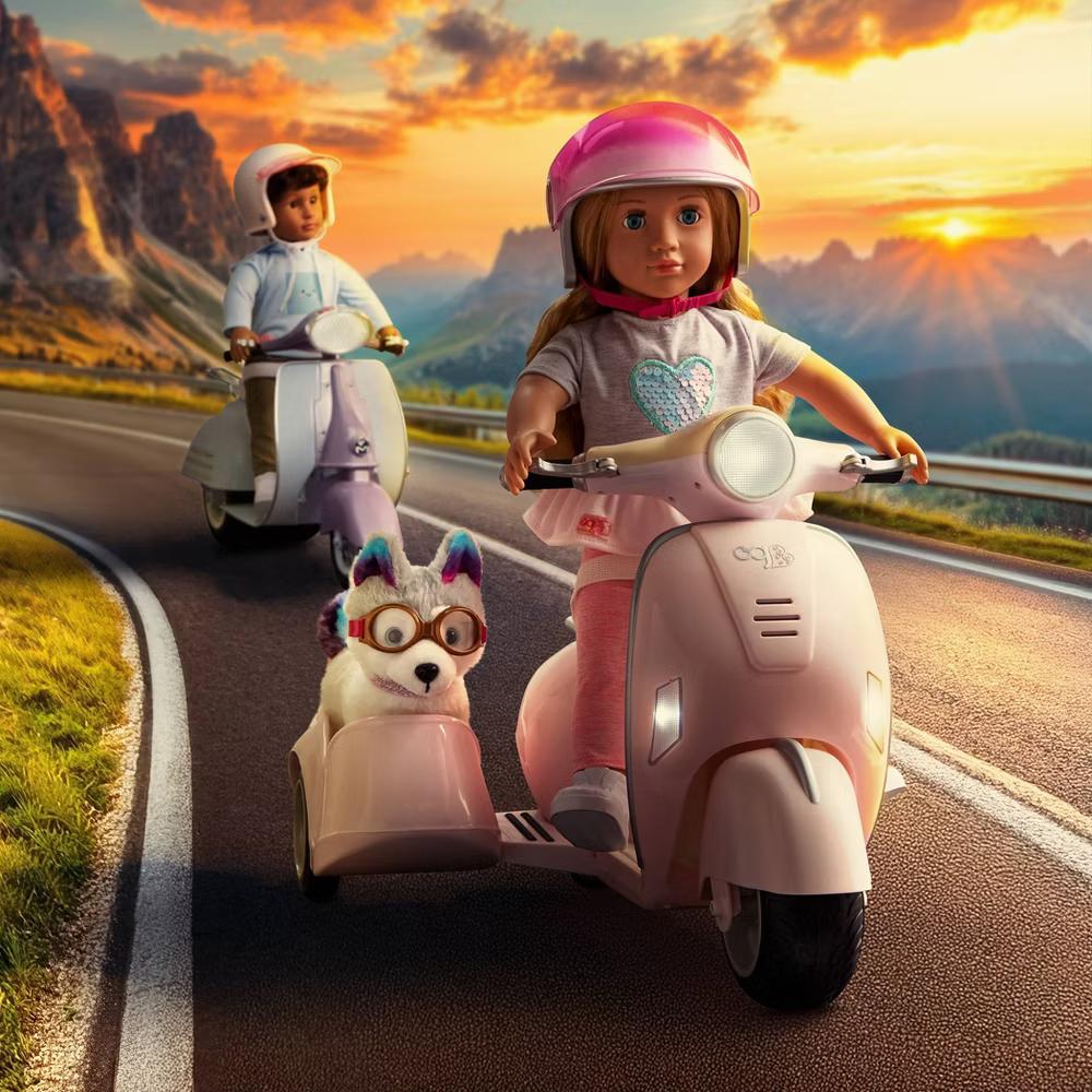 Ride Along Scooter Vehicle Accessory Set for 18" Dolls - Image 9