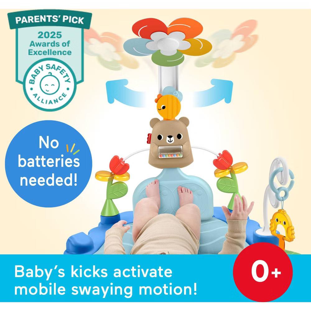 Fisher-Price 3-in-1 Kick & Sway Activity Gym, Baby Play Mat & Sensory Learning Toys for Newborn Developmental Play - Image 6