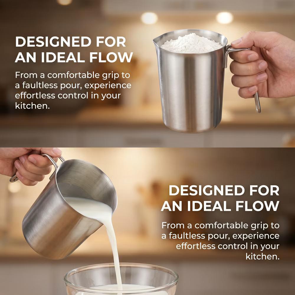 Measuring Cup, Liquid Stainless Steel Measuring Cup for Kitchen Use, Ideal for Measuring Ingredients Precisely - Image 39