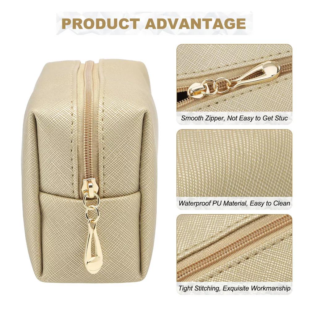 PU Waterproof Cute Preppy Travel Toiletry Mini Makeup Bag 4" x 3" - Image 9