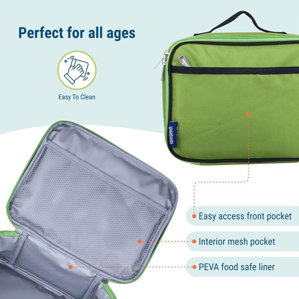 Wildkin Kids Insulated Lunch Box in Solid Colors – Durable and Reusable for School & Travel - Image 49