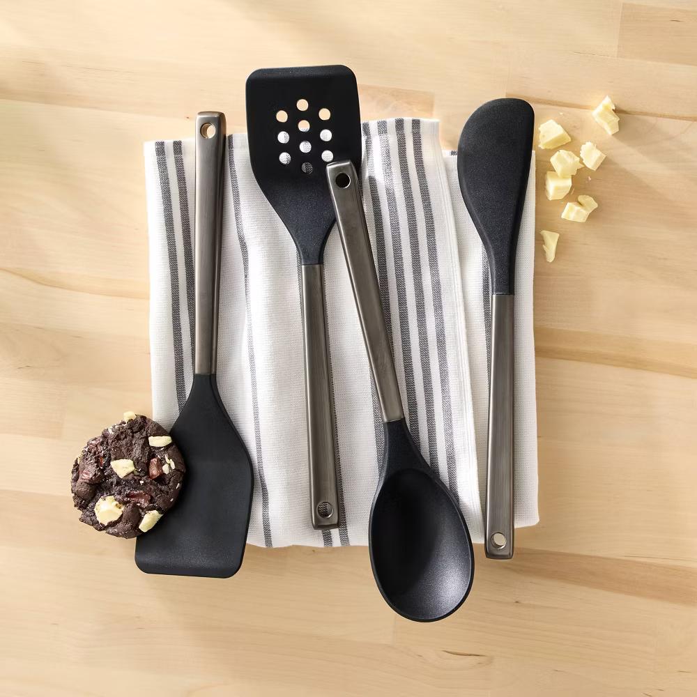 4pc Silicone/Stainless Steel Kitchen Utensil Set