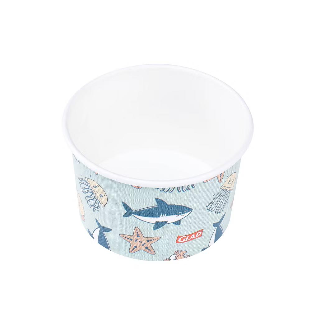 for kids' Happy Sea Creatures Disposable Paper Snack Bowls w/o Lid - 6oz/24ct - Image 2