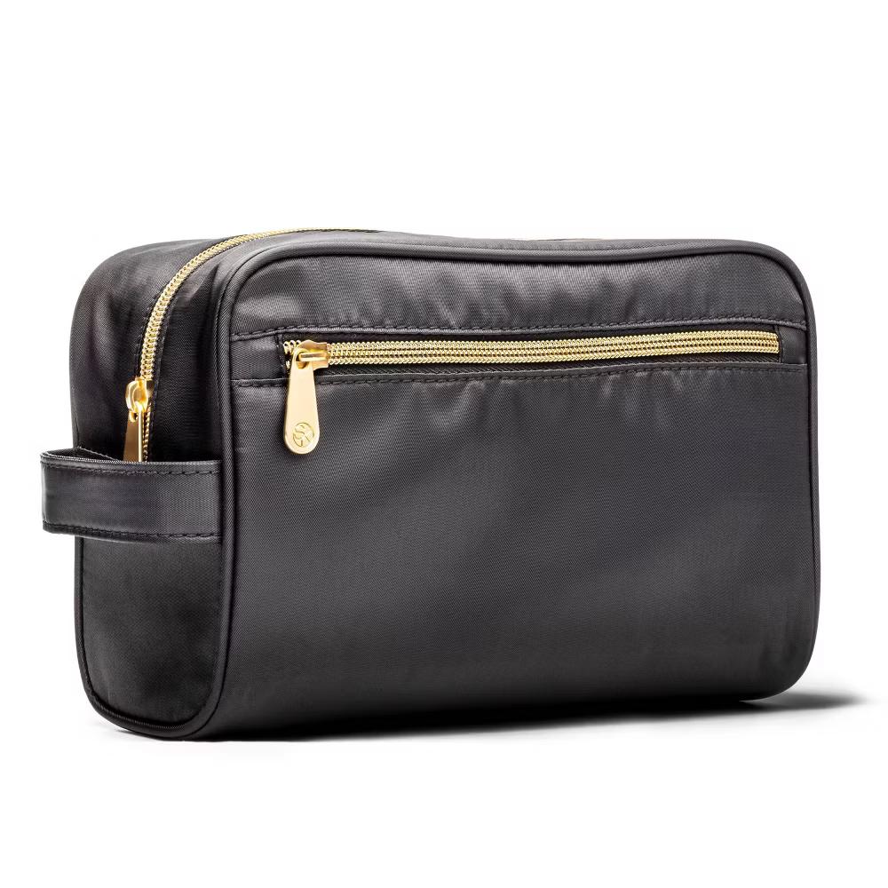 Classic Travel Makeup Toiletry Bag with Handle - Black