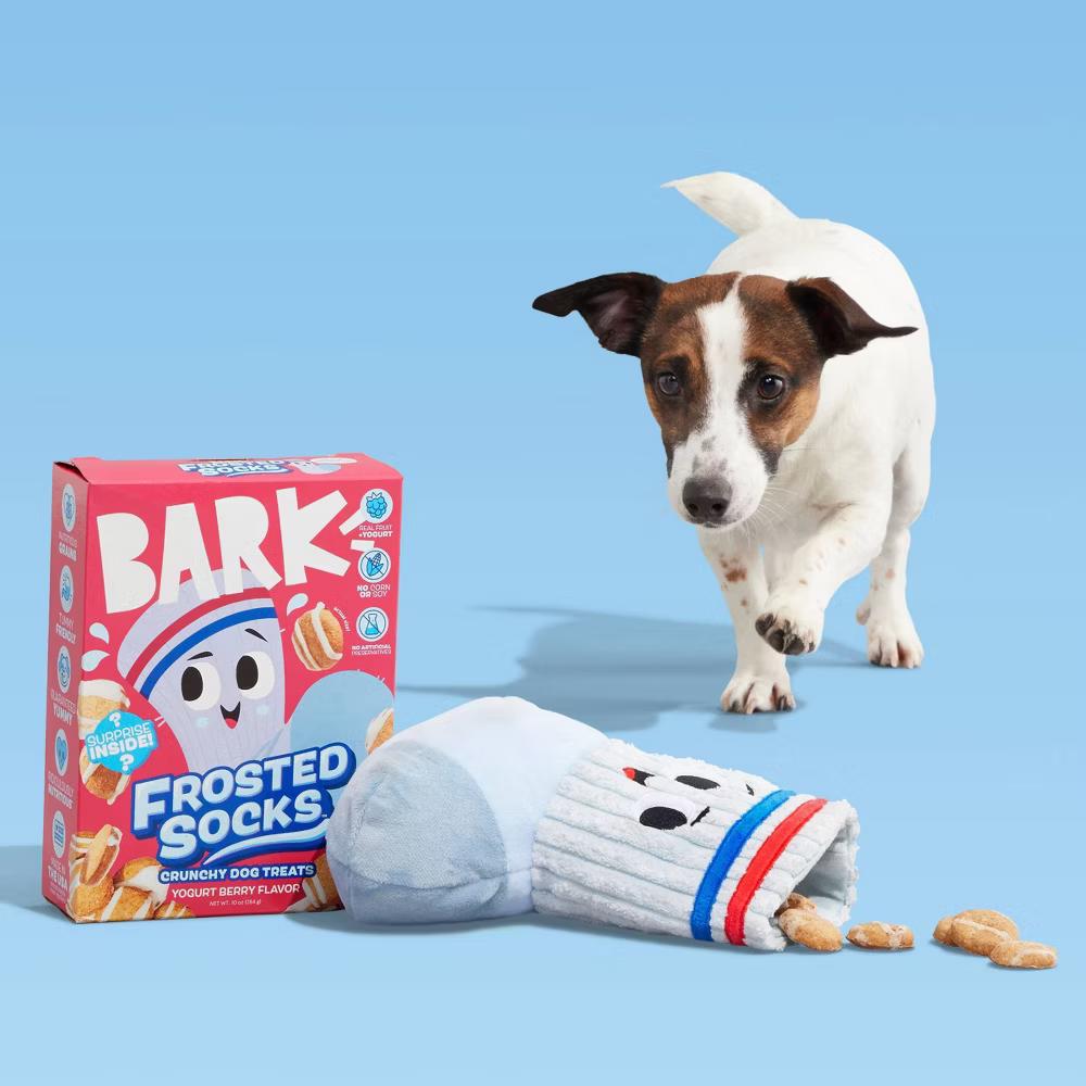 Snack Pack Jim Sock Dog Plush Toy: Squeaks, Chew, Occupy, Cuddle, All Sizes - Image 4
