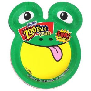 Hefty Disposable Dinnerware Plates - Zoo Pals - 15ct: Round, 7.75" Diameter, Animal Icon Pattern