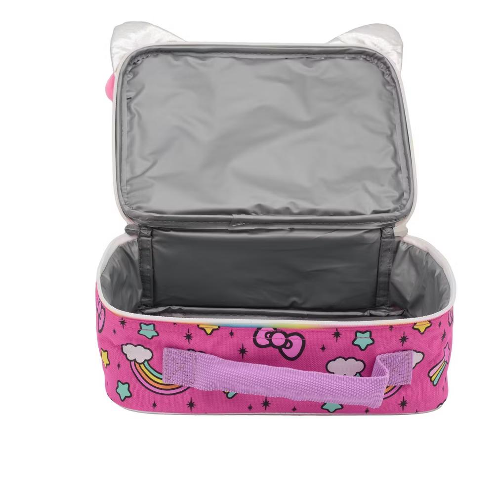 Kids' Square Lunch Box and Bag - Pink - Image 2