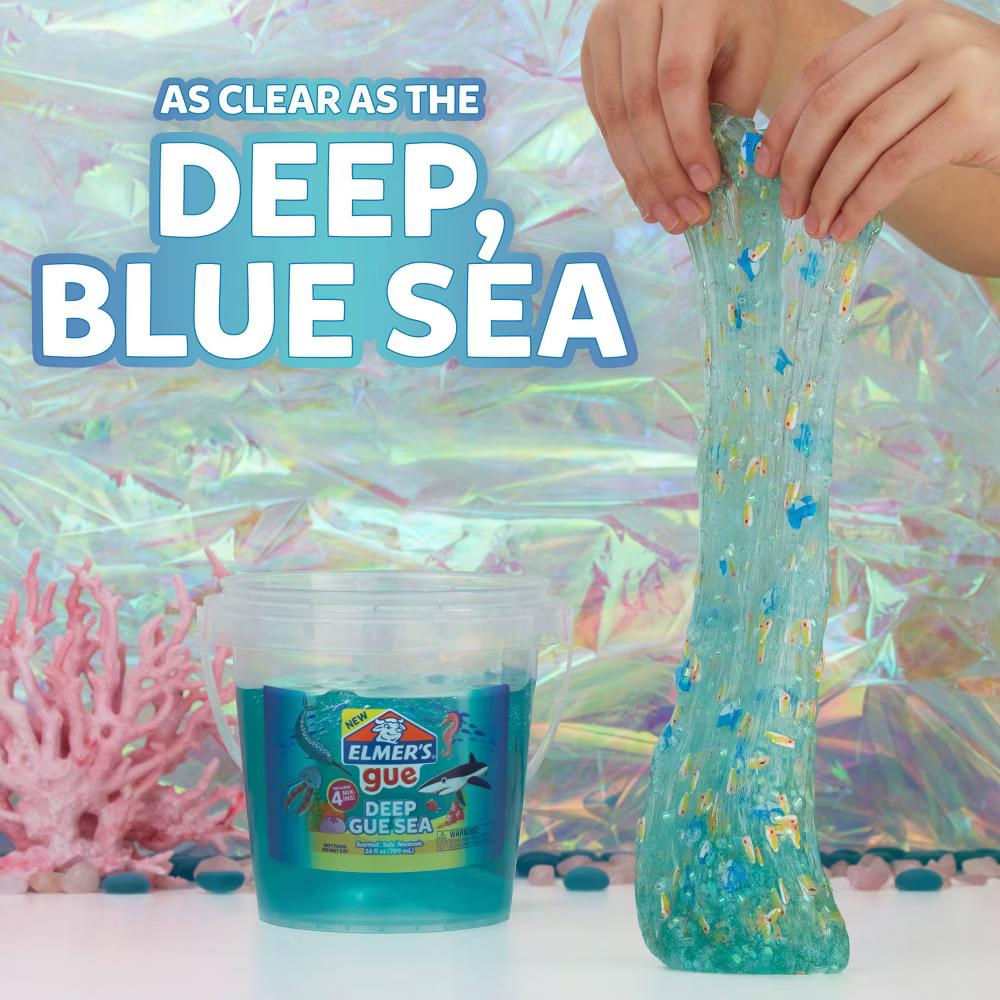 Elmer's Gue 1.5lb Deep Gue Sea Premade Slime Kit with Mix-Ins: Science Focus, Includes Storage Container & Instructions