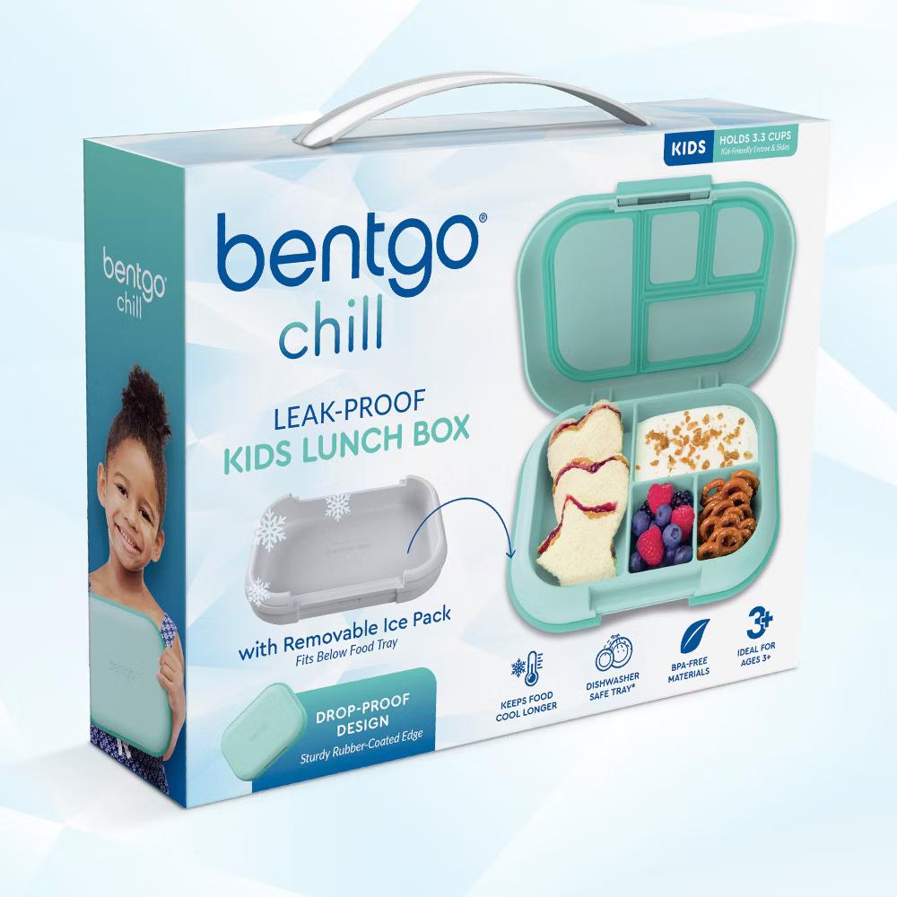 Kids' Chill Lunch Box, Bento-Style Solution, 4 Compartments & Removable Ice Pack - Image 29