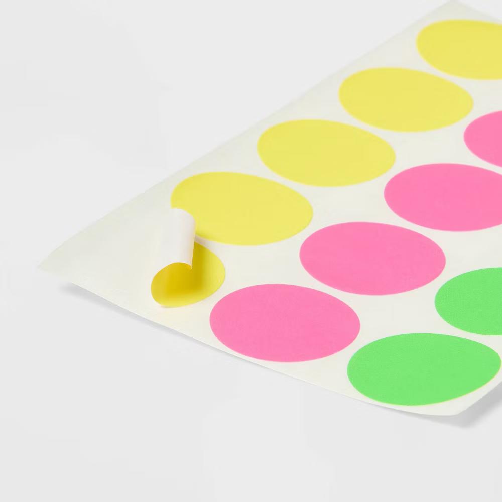 300ct Dot Stickers Neon - Image 3