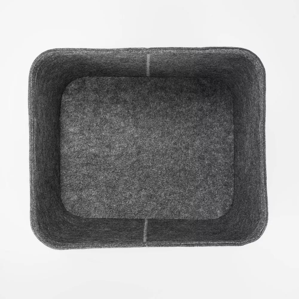 Rectangle Felt Basket with Stitching - Image 4