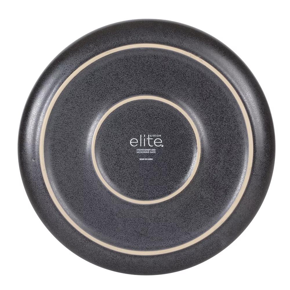 Abbey Circle 12 Piece (Service for 4) Plates and Bowls Reactive Matte Glaze Dishes Stoneware Ceramic Dinnerware Set - Image 7
