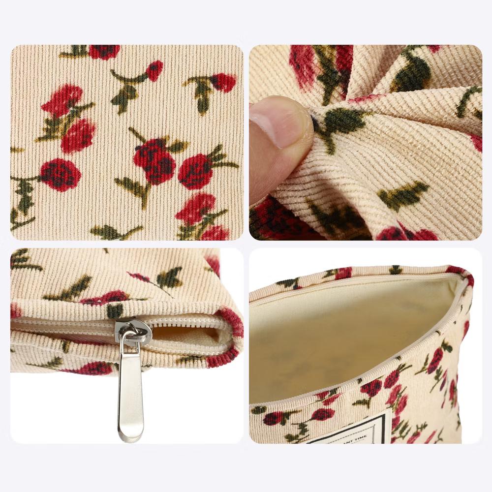 Women's Floral Zipper Flower Makeup Bags and Organizers 1 Pc - Image 5
