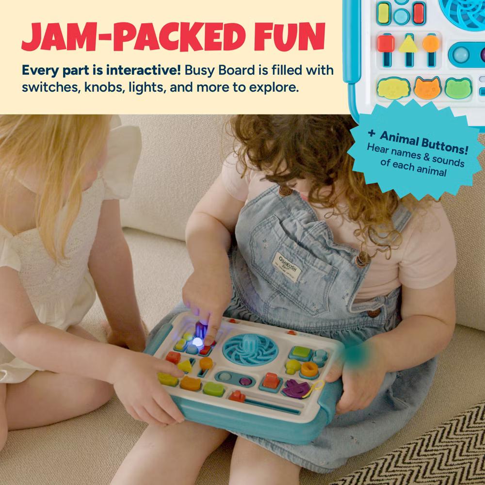 Explore & Glow Busy Board – Interactive Toddler Activity Board with Lights, Sounds, Switches and 3 Play Modes, Ages 1-4+ - Image 4