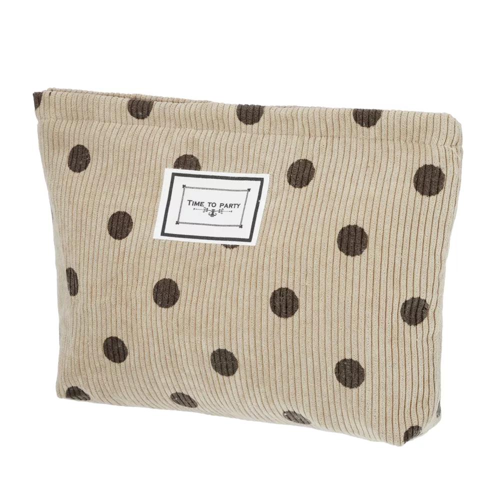 Portable Corduroy Polka Dot Makeup Bags and Organizers 1 Pc - Image 8
