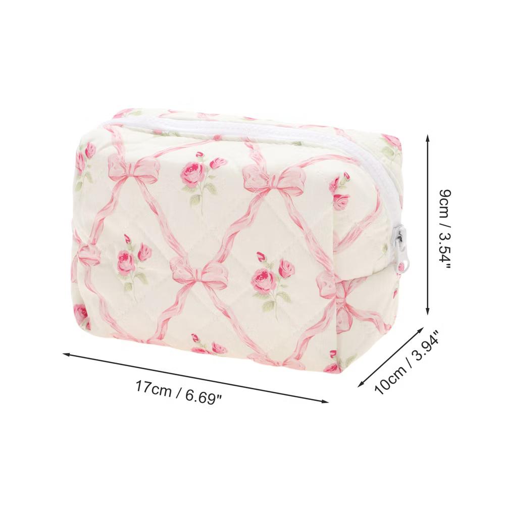 Rectangle Bow Makeup Bag 1 Pc - Image 5