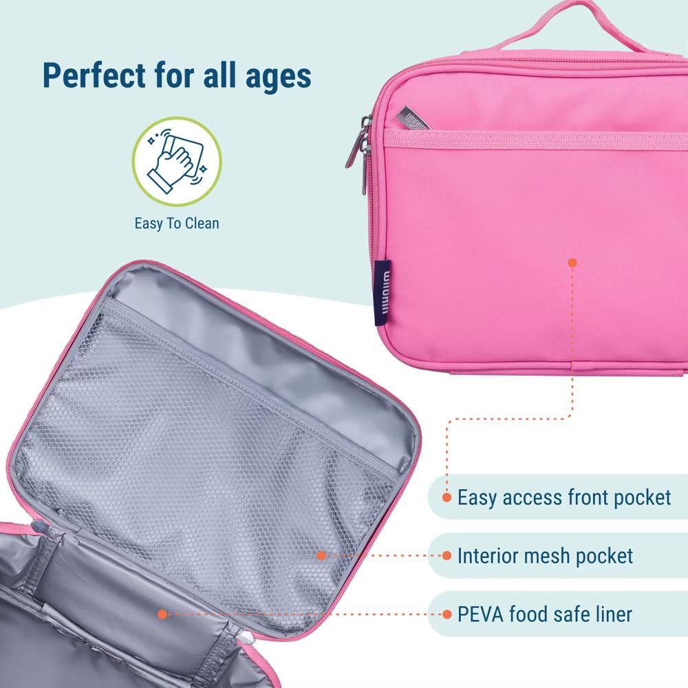 Wildkin Kids Insulated Lunch Box in Solid Colors – Durable and Reusable for School & Travel - Image 34