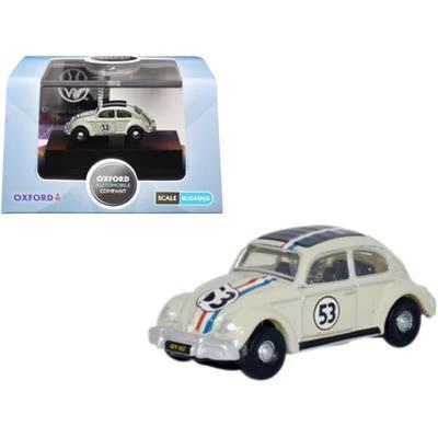 Volkswagen Beetle #53 Beige with Stripes and Black Top 1/148 (N) Scale Diecast Model Car - Image 2