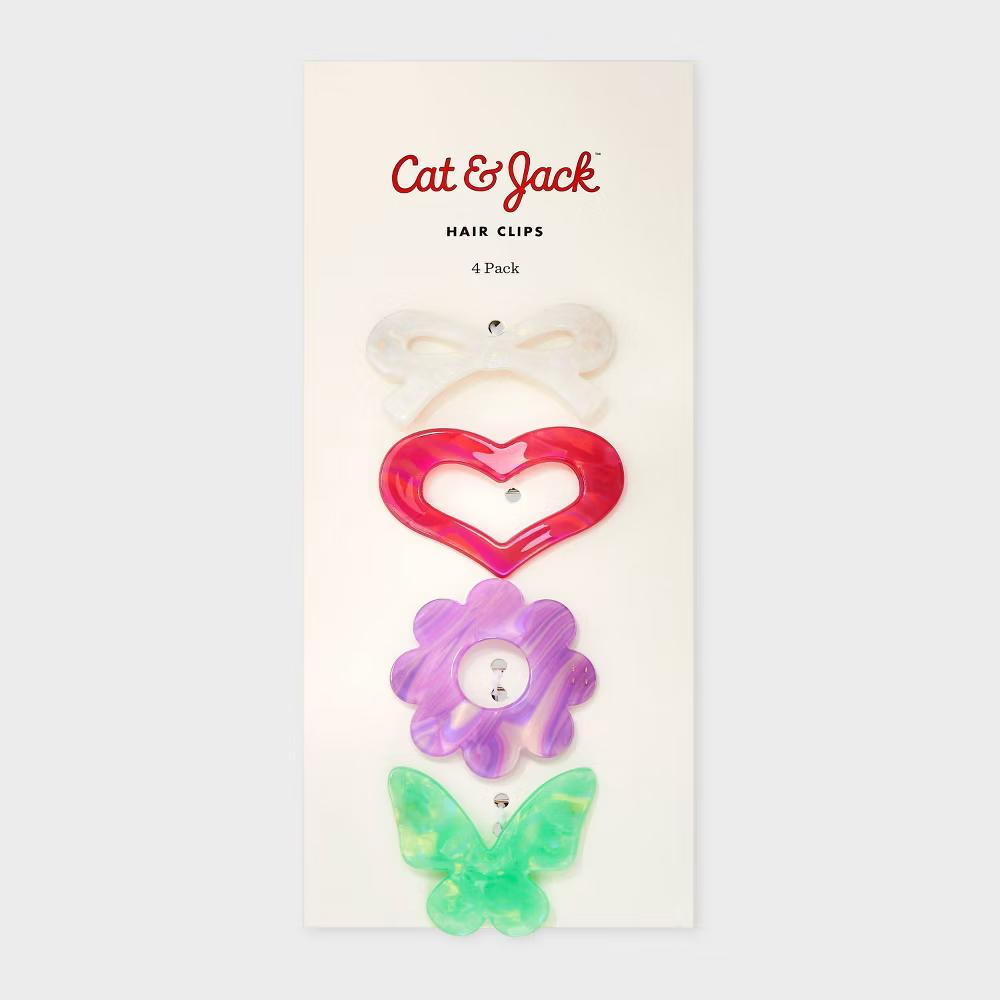 Acrylic Barrettes - 4ct - For Hair Styling, Fashion, Solid Pattern, All Hair Types - Image 2