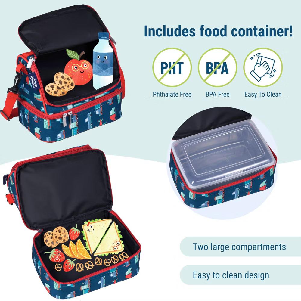 Wildkin Two Compartment Insulated Lunch Bag for Kids – School & Travel Ready - Image 71