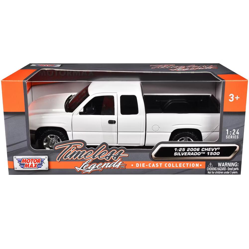 2006 Chevrolet Silverado 1500 Pickup Truck White "Timeless Legends" Series 1/25 Diecast Car Model - Image 2