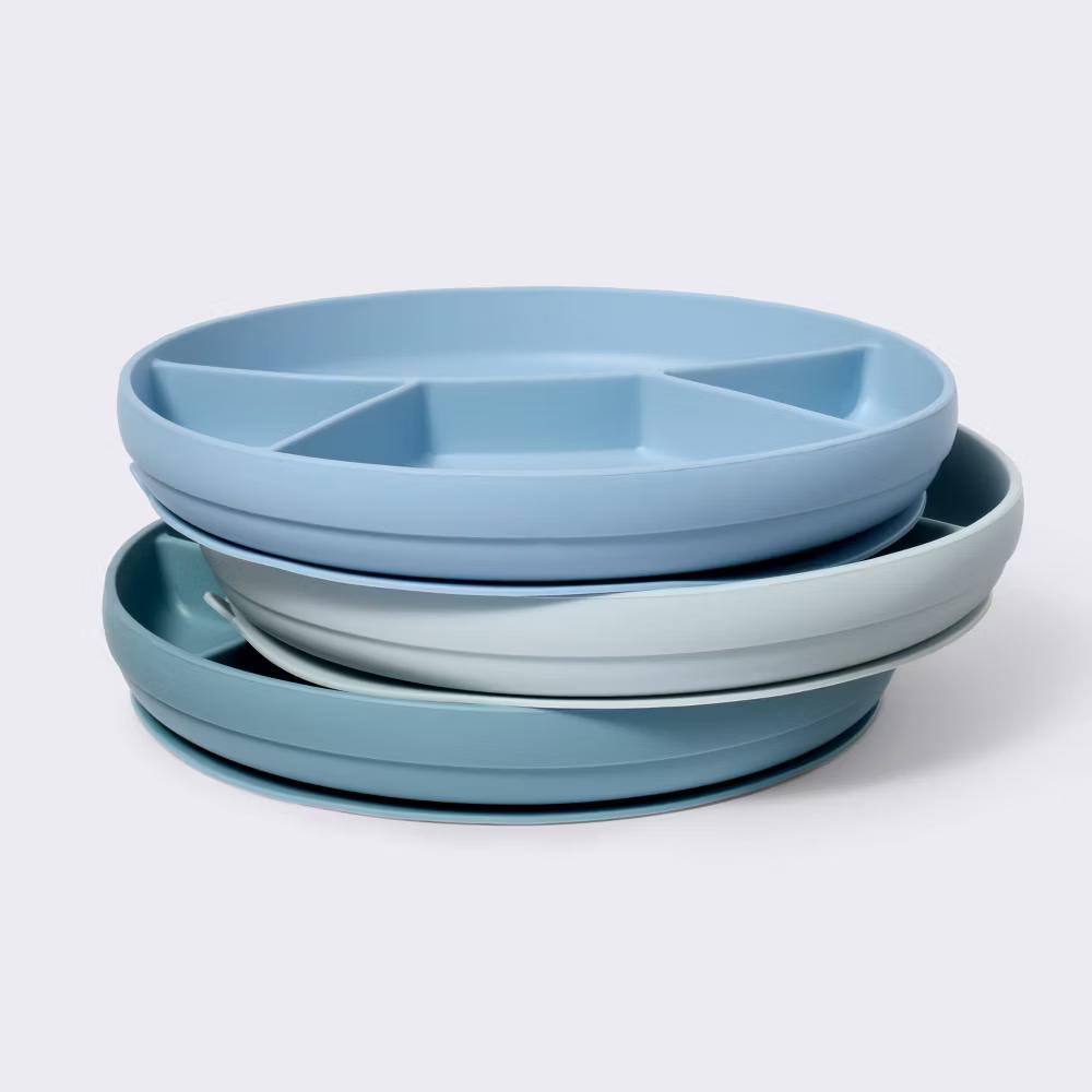 Silicone Suction Divided Plates - 3pk - Image 4