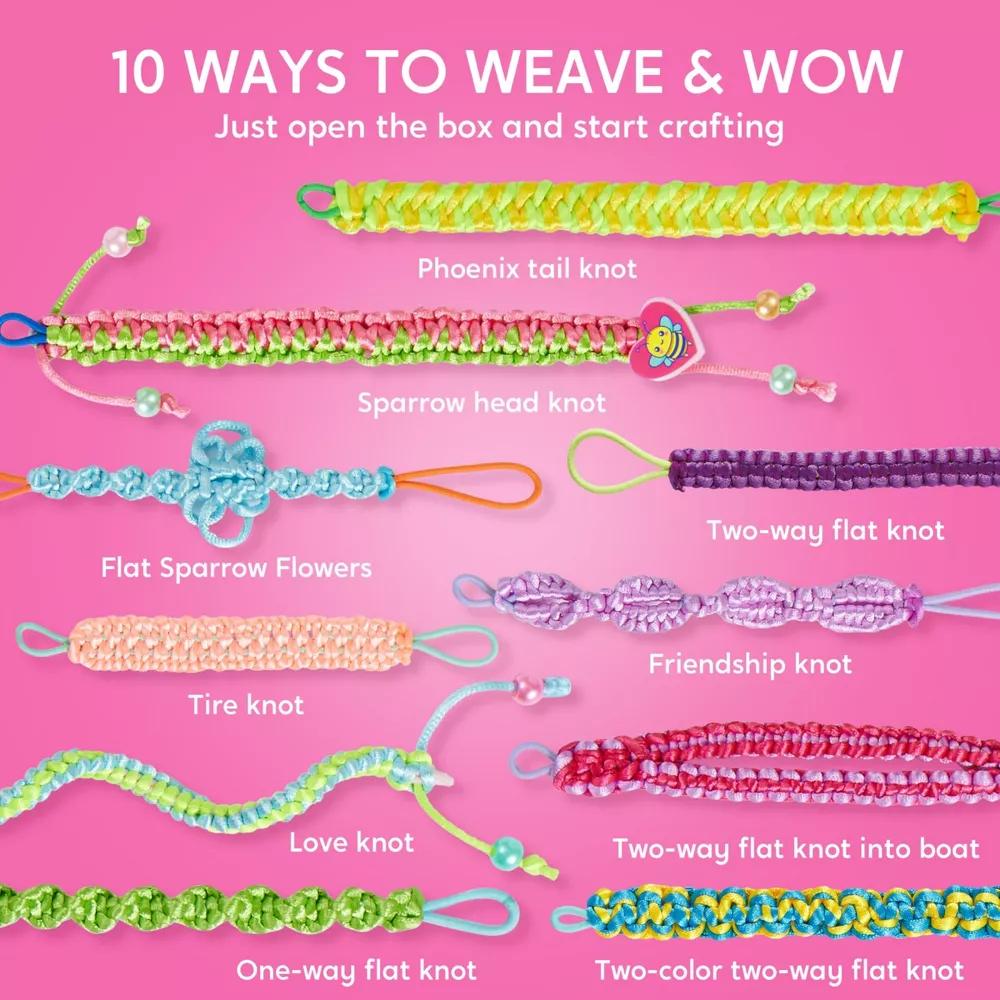 Klever Kits Friendship Bracelet Making Kit for Kids, Jewelry Making Kit DIY Arts & Crafts with 10 Knot Styles, Ideal Birthday Gift for Girls Ages 6-12 - Image 5