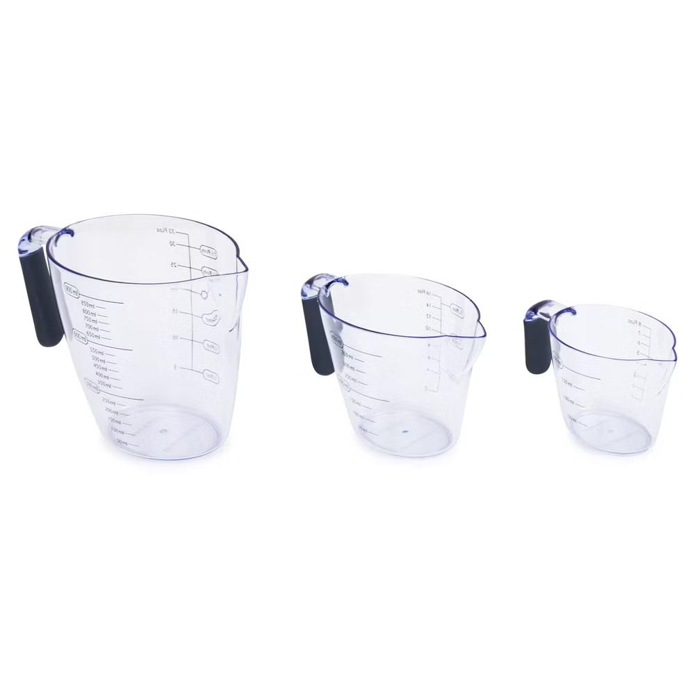 3 Piece Measuring Cup Set, Soft Non-Slip Handles, BPA Free - Image 3