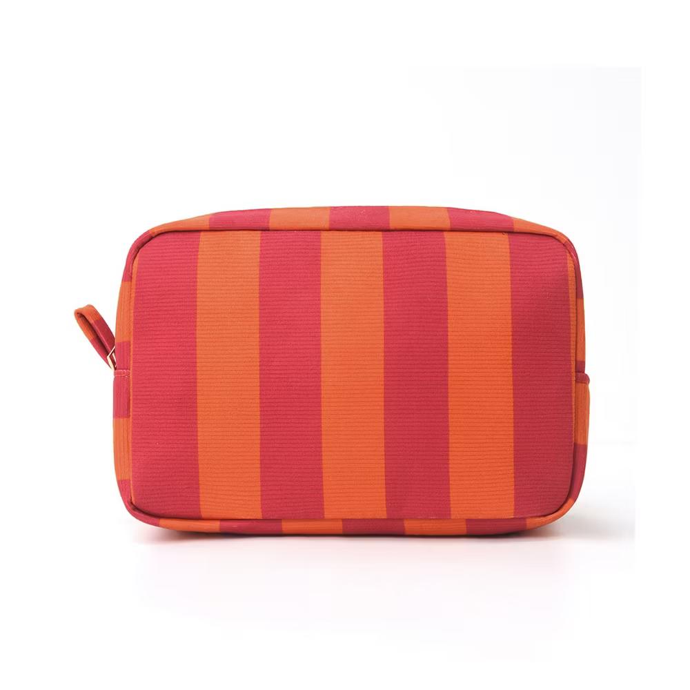 Alilang Striped Corduroy Cosmetic Pouch Makeup Bag with Zip Closure - Image 13