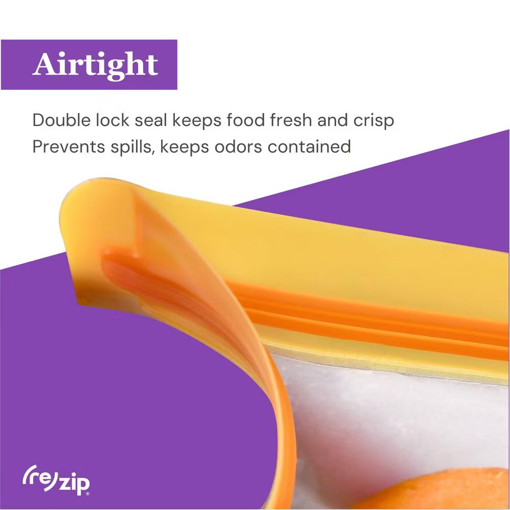(re)zip Reusable Leakproof Flat Sandwich Lunch Bags - 5pk - Image 4