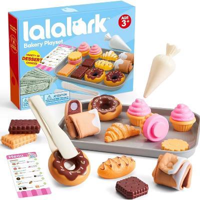 Toddler Pretend Play Bakery Set - 17PCS Kitchen Toys with Cookies, Tray & Money for Learning Imagination, Christmas Birthday Gift for Boys Girls - Image 5