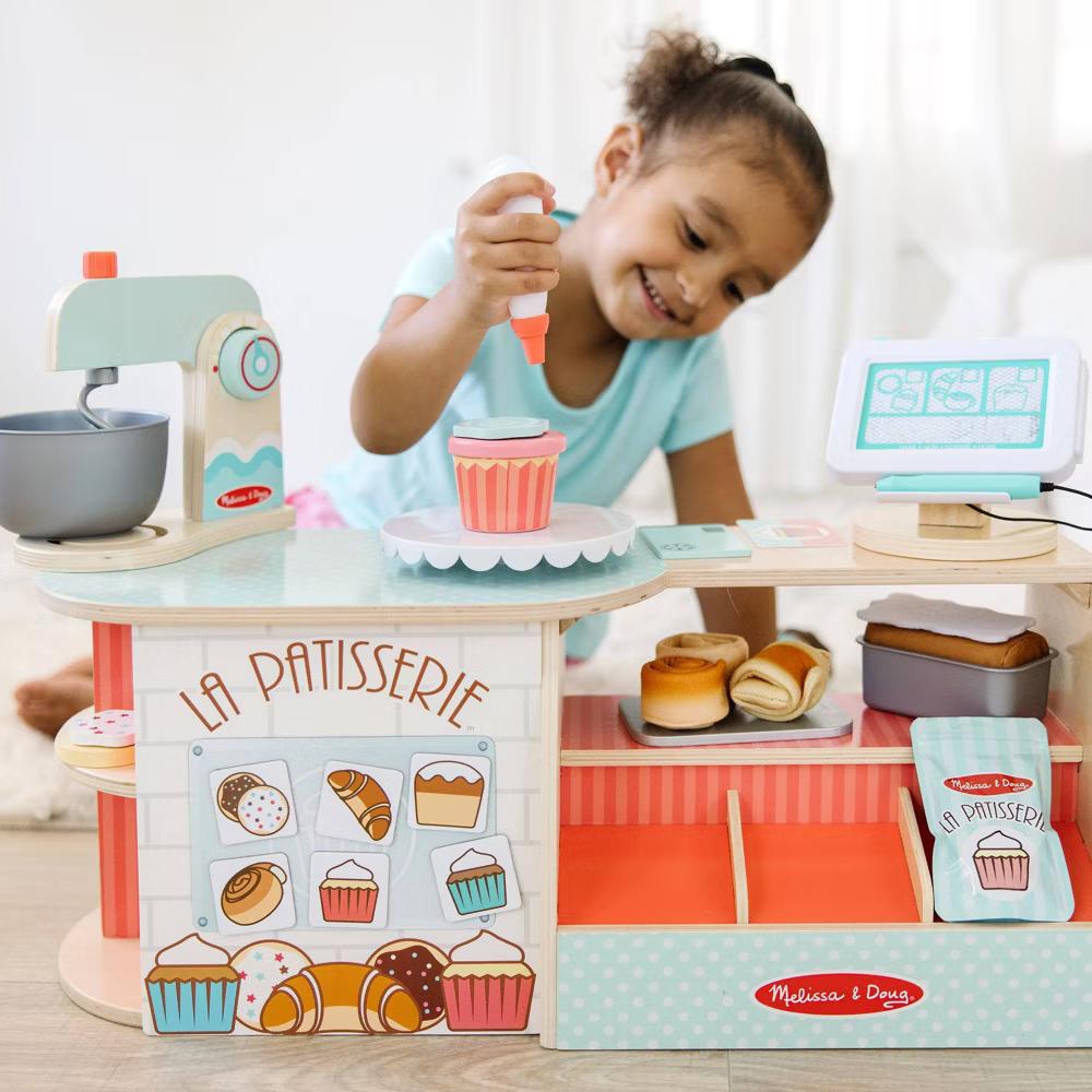 Wooden La Patisserie Bakery (39pc): Toy Kitchen Accessories for Creative Play
