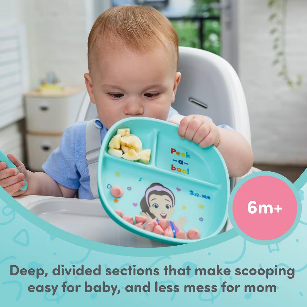 NUK 4pc Plastic Ms. Rachel Tableware Dinnerware Set - Image 3